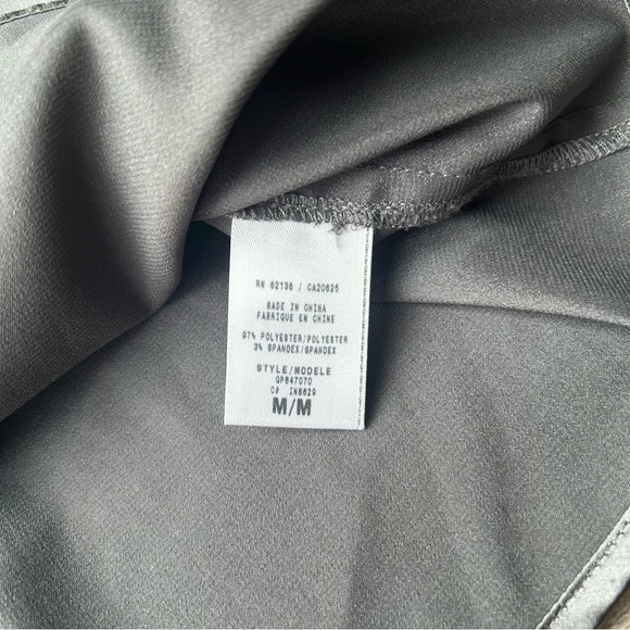 Guess Dark Grey ruffles Mock Neck Satin Dress - Picture 9 of 14